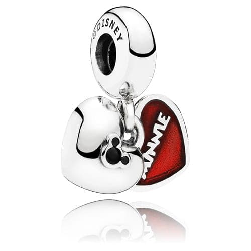 Pandora Disney Mickey and Minnie Heart Dangle 791441NCK 791441N — Foto 1 von 1