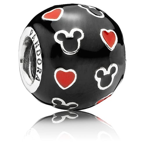Disney Mickey and Hearts Enamel Charm