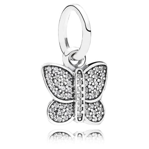 Sparkling Butterfly Pendant Charm