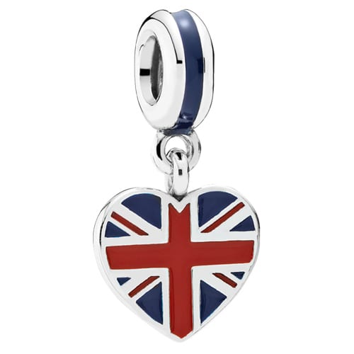 Great Britian Heart Flag Dangle