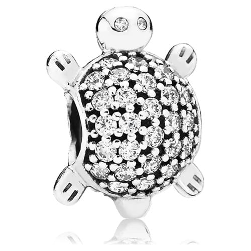Sea Turtle Charm with Zirconia