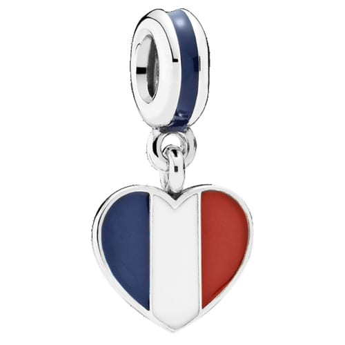 France Heart Flag Dangle