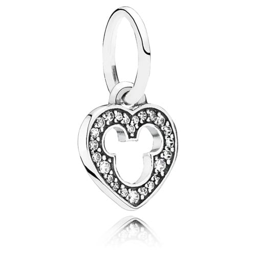Disney Mickey Silhouette Heart Pendant