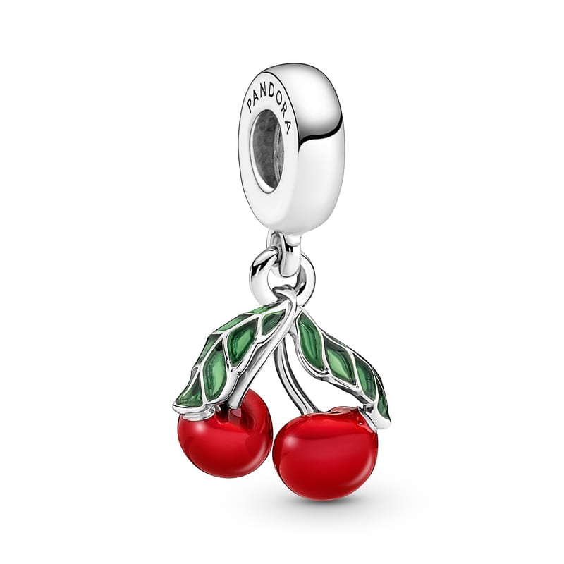 Asymmetrical Cherry Fruit Dangle Charm