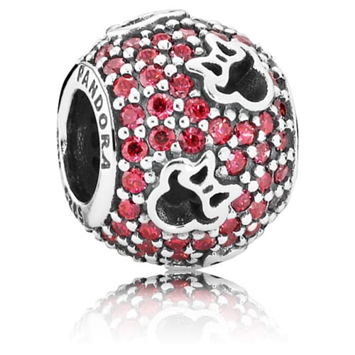 Disney Minnie Silhouettes with Red Zirconia Charm