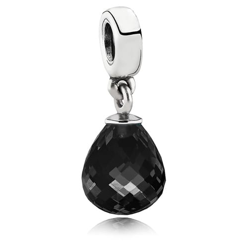 Faceted beauty, black Murano glass