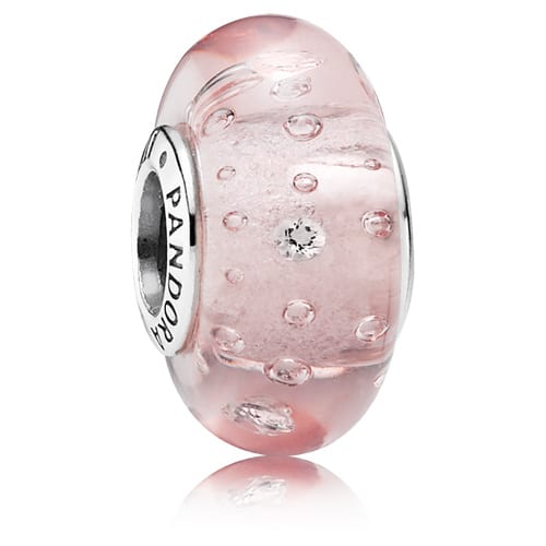 Pink Effervescence Glass Charm