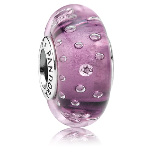 Purple Effervescence Glass Charm