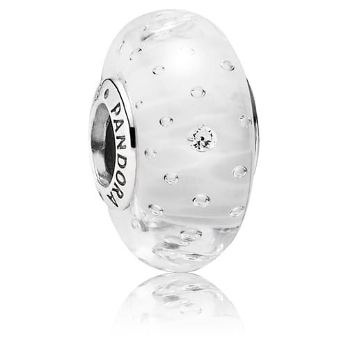 Clear Effervescence Glass Charm