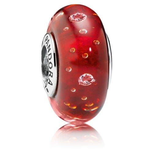 Pandora Red Effervescence Glass Charm 791631CZ 791631C — Foto 1 von 1
