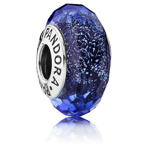 Fascinating Iridescence Blue Murano Charm