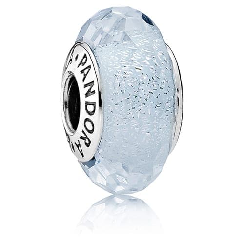 Pandora Frosty Mint Shimmer Faceted Murano Glass Charm 791656 — Foto 1 von 1