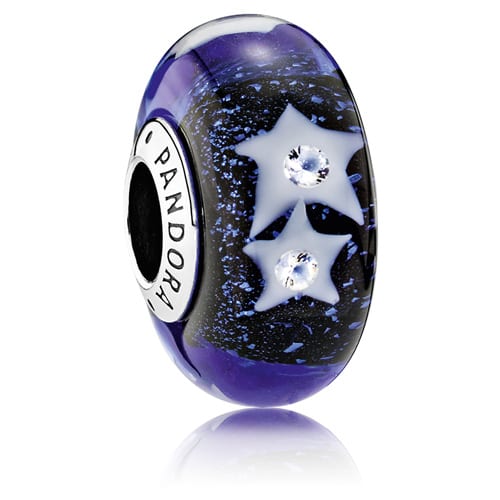 Starry Night Murano Glass Charm