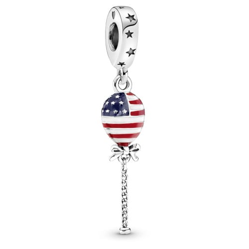 Stars, Stripes & Bow Balloon Dangle Charm