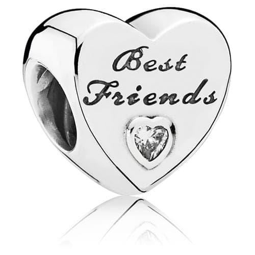 Pandora Friendship Heart Charm 791727C 791727CZ — Foto 1 von 1