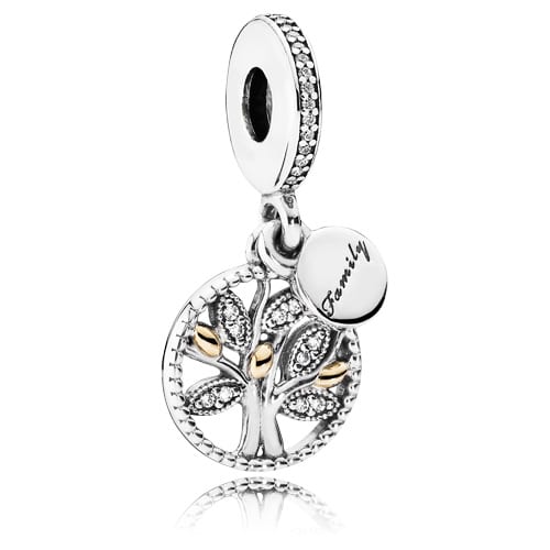 Sparkling Family Tree Dangle Charm