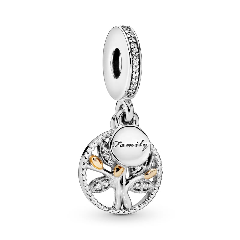 Sparkling Family Tree Dangle Charm