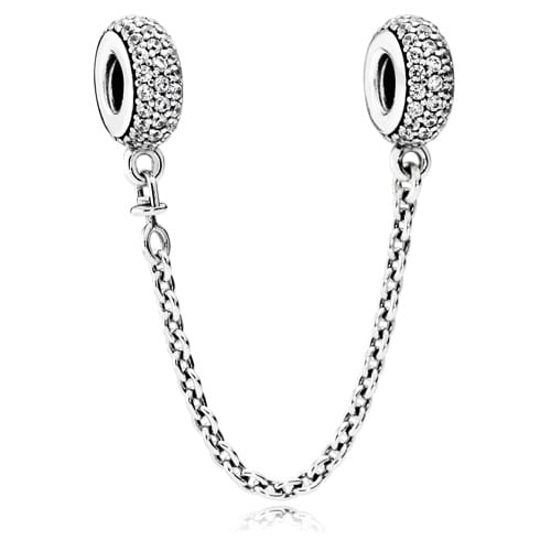 Sparkling Pavé Safety Chain Charm