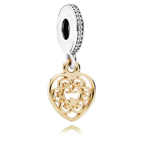 Magnificent Heart Dangle with 14K Gold