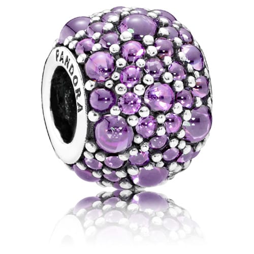 Shimmering Droplets with Purple Zirconia