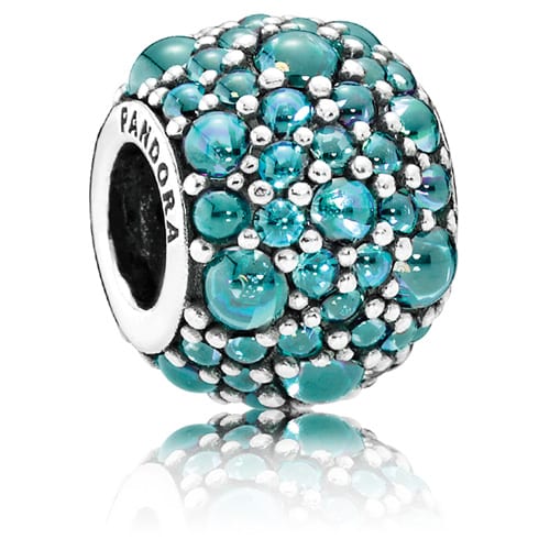 Shimmering Droplets with Teal Zirconia Charm