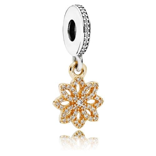 Pandora Lace Botanique Dangle with 14K Gold 791757C 791757CZ — photo 1 of 1