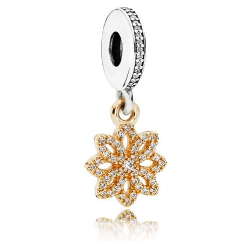 Lace Botanique Dangle with 14K Gold