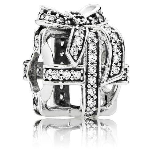 Pandora Silver All Wrapped Up Charm 791766C 791766CZ — Foto 1 von 1