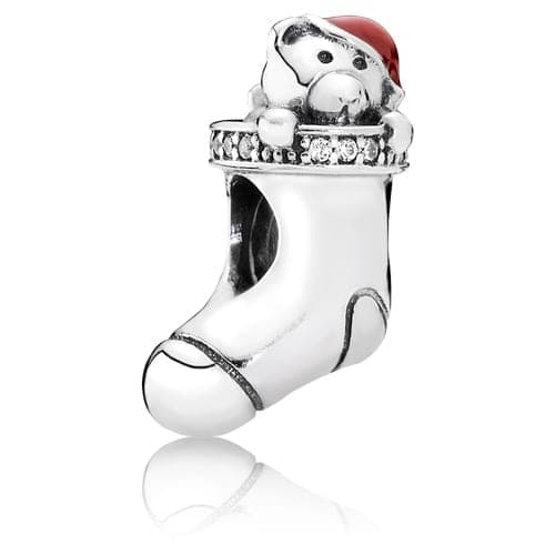 Pandora Christmas Stocking Charm with Enamel and Zirconia 791773CZ 791773C — Foto 1 von 1