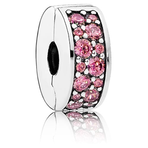 Honeysuckle Pink Shining Elegance Silicone Clip