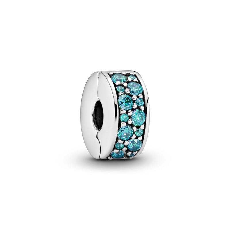 Teal Shining Elegance Clip with Silicone Core