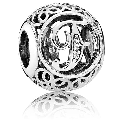 Pandora Vintage Letter F Charm with Clear Zirconia 791850CZ 791850 — photo 1 of 1