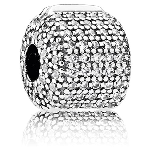 Pave Barrel Clip with Zirconia