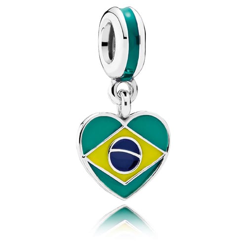 Brazil Heart Flag Dangle