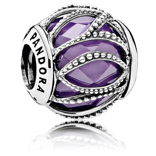 Intertwining Radiance Charm with Purple Zirconia