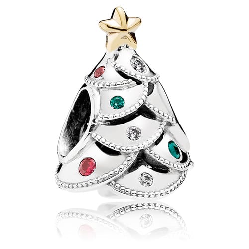 Festive Christmas Tree with Colored Zirconia