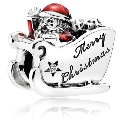 Sleighing Santa Sled Charm