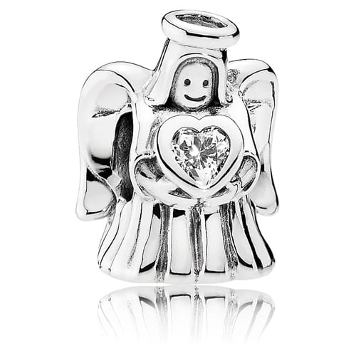 Angel of Love Charm with Clear Zirconia