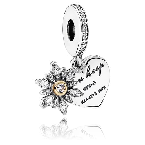Snowflake Heart Dangle