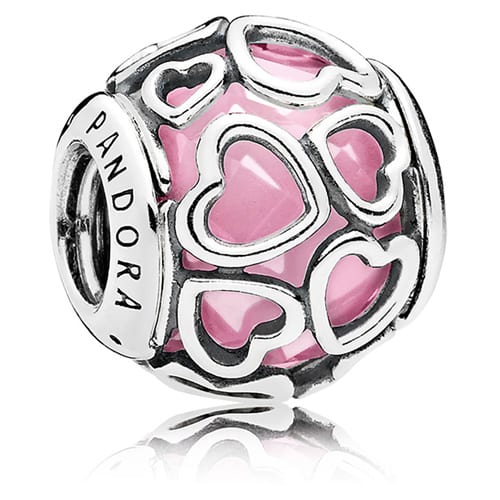 Encased in Love Charm with Pink Zirconia
