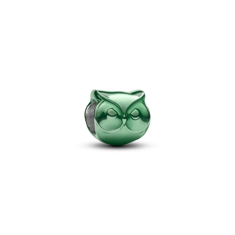 Pandora Green Owl Mini Charm