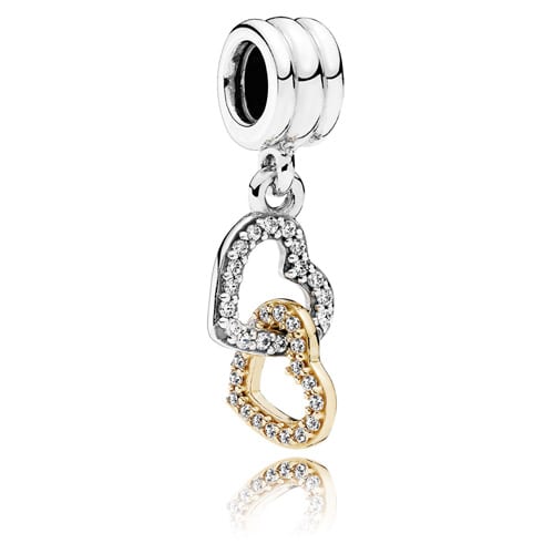 Interlocked Hearts Dangle