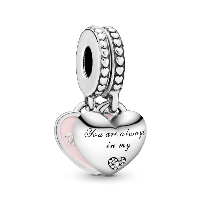 Mother and Daughter Hearts Dangle
