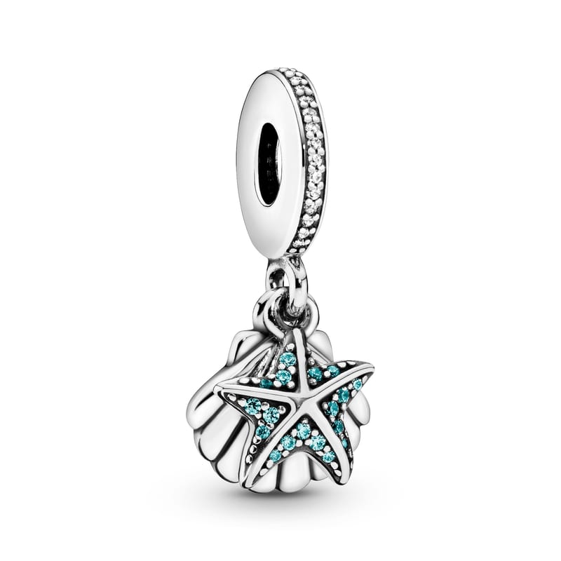 Starfish and Sea Shell Dangle Charm