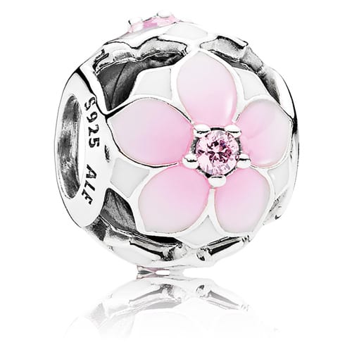 Three-Sided Magnolia Bloom Charm