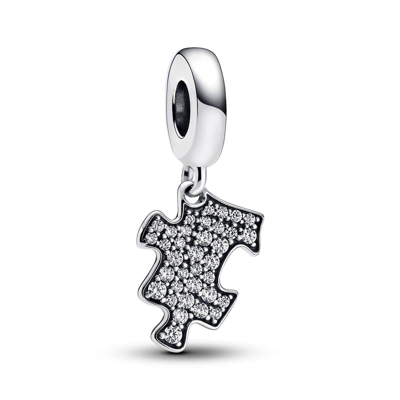 Pandora Sparkling Puzzle Piece Dangle Charm 792241C01 792241 — photo 1 of 1