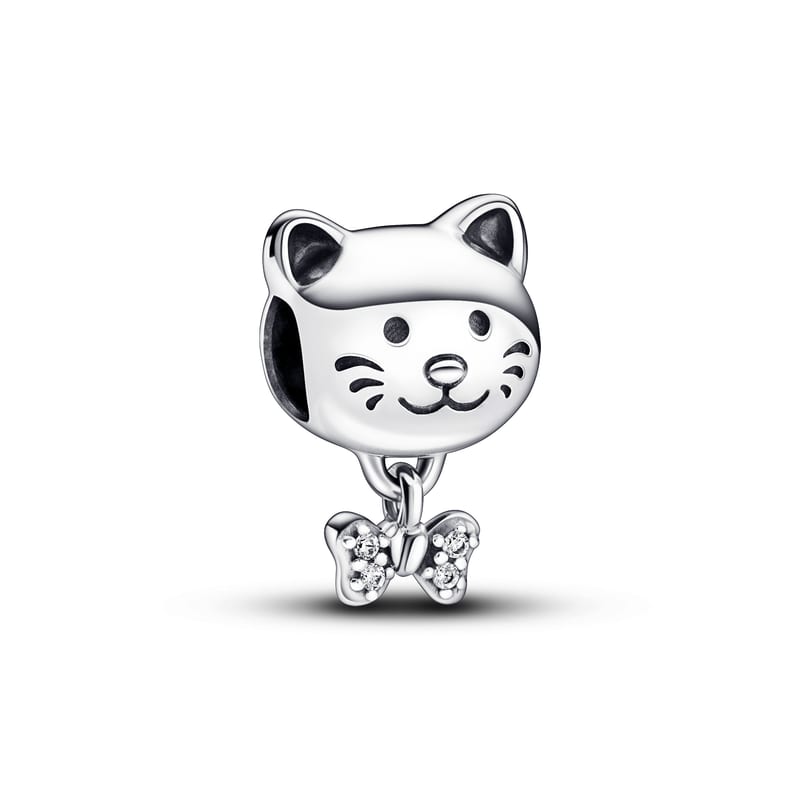 Pet Cat and Bow Charm