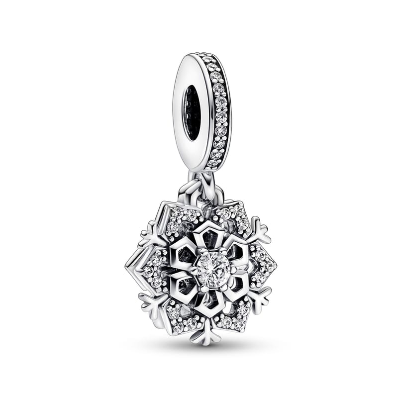 Sparkling Snowflake Double Dangle Charm