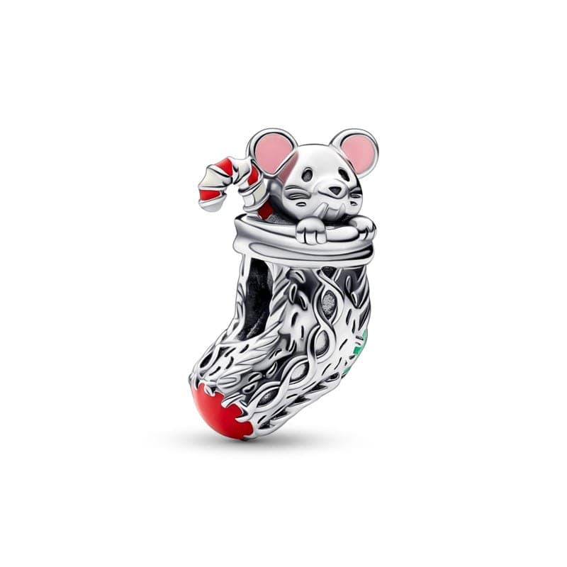 Pandora Mouse & Christmas Stocking Charm 792366C01 792366 — foto 1 de 1