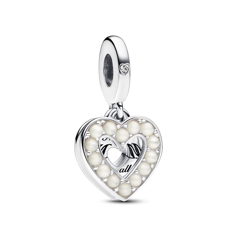 White Heart Double Dangle